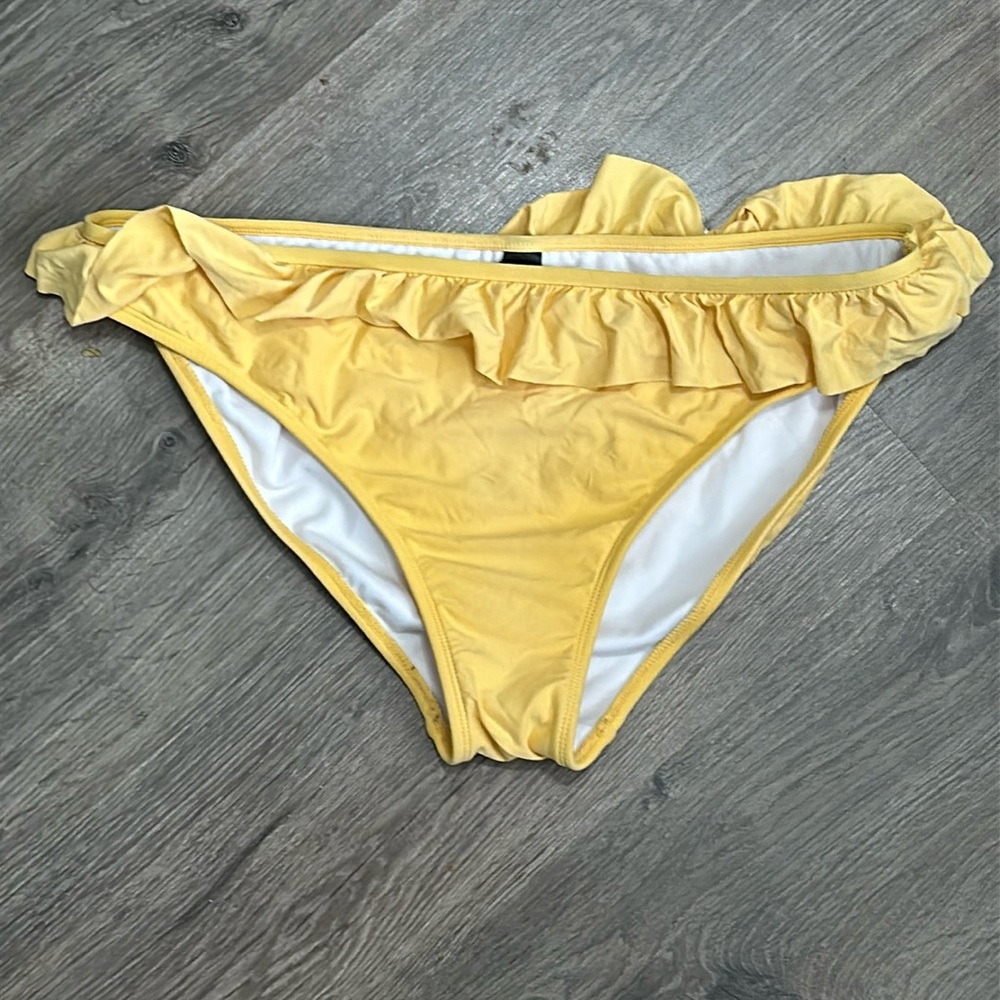 Yellow Ruffle Bathing Suit Bottoms